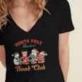 North Pole Readers Book Club Reading Book Christmas Women's Jersey Short Sleeve Deep V-Neck Tshirt North Pole Readers Book Club Reading Book Christmas Women's Jersey Short Sleeve Deep V-Neck Tshirt