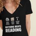Nothing Beats Reading Librarian Book Bookworm Women's Jersey Short Sleeve Deep V-Neck Tshirt Nothing Beats Reading Librarian Book Bookworm Women's Jersey Short Sleeve Deep V-Neck Tshirt