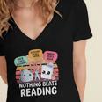Nothing Beats Reading Rock Paper Scissors Books Lover Women's Jersey Short Sleeve Deep V-Neck Tshirt Nothing Beats Reading Rock Paper Scissors Books Lover Women's Jersey Short Sleeve Deep V-Neck Tshirt