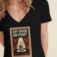 Off-Book On Point Theater Drama Women's Jersey Short Sleeve Deep V-Neck Tshirt