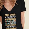 One Does Not Stop Buying Books Because There Is No More Shel Women's Jersey Short Sleeve Deep V-Neck Tshirt