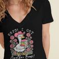 Oops I Got Another Book Goose Reading Humor Women's Jersey Short Sleeve Deep V-Neck Tshirt Oops I Got Another Book Goose Reading Humor Women's Jersey Short Sleeve Deep V-Neck Tshirt