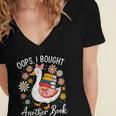 Oops I Bought Another Book Goose Reader Women's Jersey Short Sleeve Deep V-Neck Tshirt