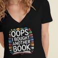Oops I Bought Another Book Library Reader Bibliophile Women's Jersey Short Sleeve Deep V-Neck Tshirt