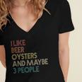 Oysters And Beer Lovers Introvert Quote Vintage Retro Women's Jersey Short Sleeve Deep V-Neck Tshirt Oysters And Beer Lovers Introvert Quote Vintage Retro Women's Jersey Short Sleeve Deep V-Neck Tshirt