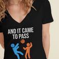 And It Came To Pass Book Of Mormon LDS Missionary Women's Jersey Short Sleeve Deep V-Neck Tshirt