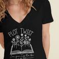 Plot Twist I'm Going To Be A Big Sister Literary Book Kids Women's Jersey Short Sleeve Deep V-Neck Tshirt Plot Twist I'm Going To Be A Big Sister Literary Book Kids Women's Jersey Short Sleeve Deep V-Neck Tshirt