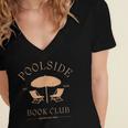 Poolside Book Club Summer Reading Book Lover Swimming Shirt For Men Women Women's Jersey Short Sleeve Deep V-Neck Tshirt Poolside Book Club Summer Reading Book Lover Swimming Shirt For Men Women Women's Jersey Short Sleeve Deep V-Neck Tshirt