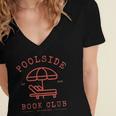 Poolside Book Club Summer Reading Book Lover Swimming Shirt Men Women Women's Jersey Short Sleeve Deep V-Neck Tshirt