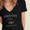 Poolside Book Club Women's Jersey Short Sleeve Deep V-Neck Tshirt Poolside Book Club Women's Jersey Short Sleeve Deep V-Neck Tshirt