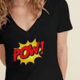 POW -Adults Kids Comic Book Cartoon Pop Art Novelty Sarcastic Women's Jersey Short Sleeve Deep V-Neck Tshirt POW -Adults Kids Comic Book Cartoon Pop Art Novelty Sarcastic Women's Jersey Short Sleeve Deep V-Neck Tshirt