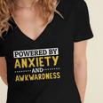 Powered By Anxiety And Awkwardness Social Anxiety Introverts Women's Jersey Short Sleeve Deep V-Neck Tshirt Powered By Anxiety And Awkwardness Social Anxiety Introverts Women's Jersey Short Sleeve Deep V-Neck Tshirt