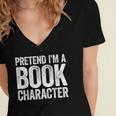 Pretend I'm A Book Character Shirt Adult Kids Costume Women's Jersey Short Sleeve Deep V-Neck Tshirt