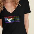 Pro America Pro Acceptance Pro Science Pro Equality Pro Book Women's Jersey Short Sleeve Deep V-Neck Tshirt