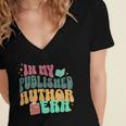 In My Published Author Era Cute Book Lover Writer Retro Tee Women's Jersey Short Sleeve Deep V-Neck Tshirt In My Published Author Era Cute Book Lover Writer Retro Tee Women's Jersey Short Sleeve Deep V-Neck Tshirt