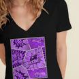 Purple Comic Book Purple Color Graphic Women's Jersey Short Sleeve Deep V-Neck Tshirt Purple Comic Book Purple Color Graphic Women's Jersey Short Sleeve Deep V-Neck Tshirt