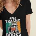 Raccoon Smutty Book Lover Spicy Romance Novels Women's Women's Jersey Short Sleeve Deep V-Neck Tshirt Raccoon Smutty Book Lover Spicy Romance Novels Women's Women's Jersey Short Sleeve Deep V-Neck Tshirt