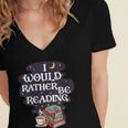 I Would Rather Be Reading Bookworm Book Lover Librarian Kids Women's Jersey Short Sleeve Deep V-Neck Tshirt I Would Rather Be Reading Bookworm Book Lover Librarian Kids Women's Jersey Short Sleeve Deep V-Neck Tshirt