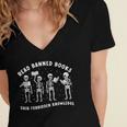 Read Banned Book Lover Forbidden Knowledge Reading Teacher Women's Jersey Short Sleeve Deep V-Neck Tshirt Read Banned Book Lover Forbidden Knowledge Reading Teacher Women's Jersey Short Sleeve Deep V-Neck Tshirt