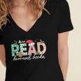 Read Banned Books Christmas Holiday Women's Jersey Short Sleeve Deep V-Neck Tshirt Read Banned Books Christmas Holiday Women's Jersey Short Sleeve Deep V-Neck Tshirt