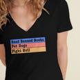 Read Banned Books Pet Dogs Fight Evil Women's Jersey Short Sleeve Deep V-Neck Tshirt