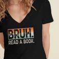 Read A Book Bruh Cool Ela English Teacher Reading Literature Women's Jersey Short Sleeve Deep V-Neck Tshirt Read A Book Bruh Cool Ela English Teacher Reading Literature Women's Jersey Short Sleeve Deep V-Neck Tshirt