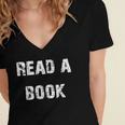 Read A Book Expand Your Mind Women's Jersey Short Sleeve Deep V-Neck Tshirt