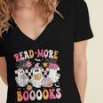 Read More Books Ghosts Reading Book Teacher Halloween Women's Jersey Short Sleeve Deep V-Neck Tshirt Read More Books Ghosts Reading Book Teacher Halloween Women's Jersey Short Sleeve Deep V-Neck Tshirt