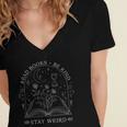 Read Books Be Kind Stay Weird Book Reading Women's Jersey Short Sleeve Deep V-Neck Tshirt Read Books Be Kind Stay Weird Book Reading Women's Jersey Short Sleeve Deep V-Neck Tshirt