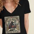 Read Books Be Kind Stay Weird Raven Tarot Reading Coffee Women's Jersey Short Sleeve Deep V-Neck Tshirt Read Books Be Kind Stay Weird Raven Tarot Reading Coffee Women's Jersey Short Sleeve Deep V-Neck Tshirt