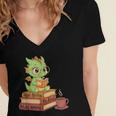 Read Books Be Kind Stay Weird Reading Bookworm Reader Women's Jersey Short Sleeve Deep V-Neck Tshirt