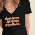 Read Books Lift Weights Fight Fascists Retro Reading Women's Jersey Short Sleeve Deep V-Neck Tshirt Read Books Lift Weights Fight Fascists Retro Reading Women's Jersey Short Sleeve Deep V-Neck Tshirt