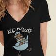 Read More Books Pigeon Book Lover Women's Jersey Short Sleeve Deep V-Neck Tshirt
