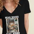 Read Books Stay Weird Book Lover Introvert Book Women's Jersey Short Sleeve Deep V-Neck Tshirt Read Books Stay Weird Book Lover Introvert Book Women's Jersey Short Sleeve Deep V-Neck Tshirt