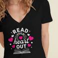Read Your Heart Out Cute Teacher Women Book Lovers Women's Jersey Short Sleeve Deep V-Neck Tshirt Read Your Heart Out Cute Teacher Women Book Lovers Women's Jersey Short Sleeve Deep V-Neck Tshirt