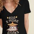 Read S'More Book Marshmallow Book Reading Lover Women's Jersey Short Sleeve Deep V-Neck Tshirt