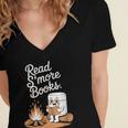Read S'More Books Camping Outdoors Reading Campfire Smores Women's Jersey Short Sleeve Deep V-Neck Tshirt Read S'More Books Camping Outdoors Reading Campfire Smores Women's Jersey Short Sleeve Deep V-Neck Tshirt