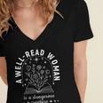 A Well Read Woman Book Lover Literary Quote Women's Jersey Short Sleeve Deep V-Neck Tshirt A Well Read Woman Book Lover Literary Quote Women's Jersey Short Sleeve Deep V-Neck Tshirt
