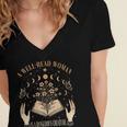 A Well Read Woman Is A Dangerous Creature Reading Book Lover Women's Jersey Short Sleeve Deep V-Neck Tshirt A Well Read Woman Is A Dangerous Creature Reading Book Lover Women's Jersey Short Sleeve Deep V-Neck Tshirt