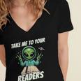 Take Me To Your Readers Across America Read More Books Women's Jersey Short Sleeve Deep V-Neck Tshirt Take Me To Your Readers Across America Read More Books Women's Jersey Short Sleeve Deep V-Neck Tshirt