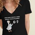 Reading 6-7 Silly Goose Read Books Bookish Bookworm Women's Jersey Short Sleeve Deep V-Neck Tshirt Reading 6-7 Silly Goose Read Books Bookish Bookworm Women's Jersey Short Sleeve Deep V-Neck Tshirt