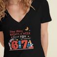 Reading 67 Meme English Teacher 67 Book Lover Humor Women's Jersey Short Sleeve Deep V-Neck Tshirt