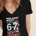 Reading 67 Meme English Teacher Christmas Book Lover Women's Jersey Short Sleeve Deep V-Neck Tshirt