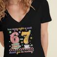 Reading 67 Teacher Six Seven Reading 6 7 Book Lover Women's Jersey Short Sleeve Deep V-Neck Tshirt