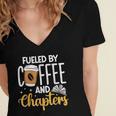 Reading Books Bookcase Book Club Bibliophile Women's Jersey Short Sleeve Deep V-Neck Tshirt