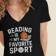 Reading Is My Favorite Sport Reading Book Lover Reader Women's Jersey Short Sleeve Deep V-Neck Tshirt Reading Is My Favorite Sport Reading Book Lover Reader Women's Jersey Short Sleeve Deep V-Neck Tshirt
