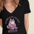 Reading Is My Favorite Sport Bookworm Cat Lover Book-Club Women's Jersey Short Sleeve Deep V-Neck Tshirt Reading Is My Favorite Sport Bookworm Cat Lover Book-Club Women's Jersey Short Sleeve Deep V-Neck Tshirt