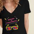 Reading Is Fundamental Shirt Drag Queen Book Lovers Women's Jersey Short Sleeve Deep V-Neck Tshirt