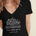 Reading Its A Good Day To Read A Book Librarian Women's Jersey Short Sleeve Deep V-Neck Tshirt Reading Its A Good Day To Read A Book Librarian Women's Jersey Short Sleeve Deep V-Neck Tshirt