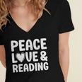 Reading I Love Books And Reading Women's Jersey Short Sleeve Deep V-Neck Tshirt Reading I Love Books And Reading Women's Jersey Short Sleeve Deep V-Neck Tshirt